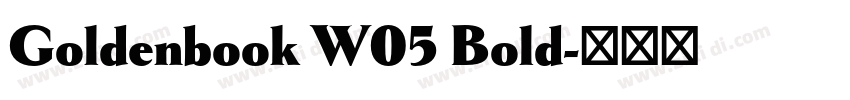 Goldenbook W05 Bold字体转换